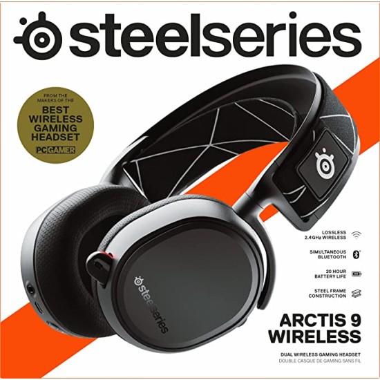 SteelSeries Wireless Gaming Headset-Arctis 9 Dual Black